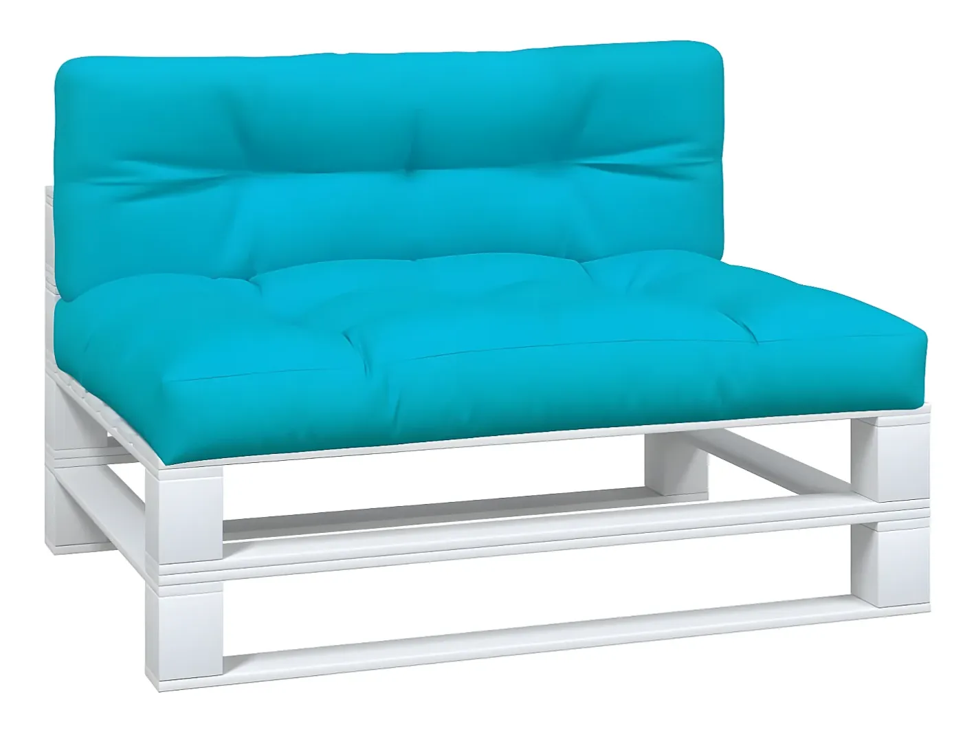 Ropa De Casa-Cojines para palés 2 piezas tela turquesa ES818358 Azul