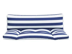 Ropa De Casa-Cojines para palés 2 piezas tela Oxford y blanco a rayas ES469709 Azul