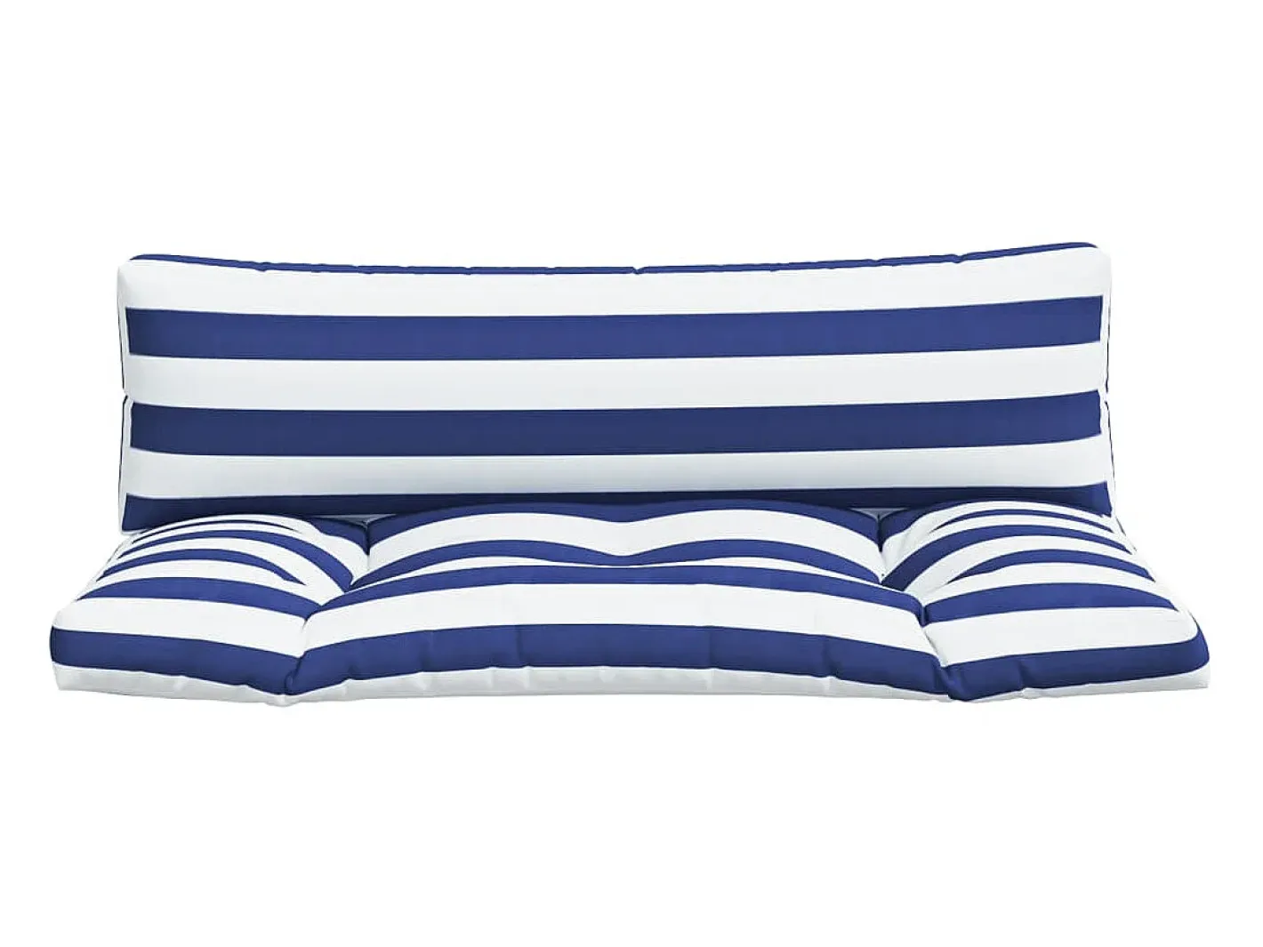 Ropa De Casa-Cojines para palés 2 piezas tela Oxford y blanco a rayas ES469709 Azul