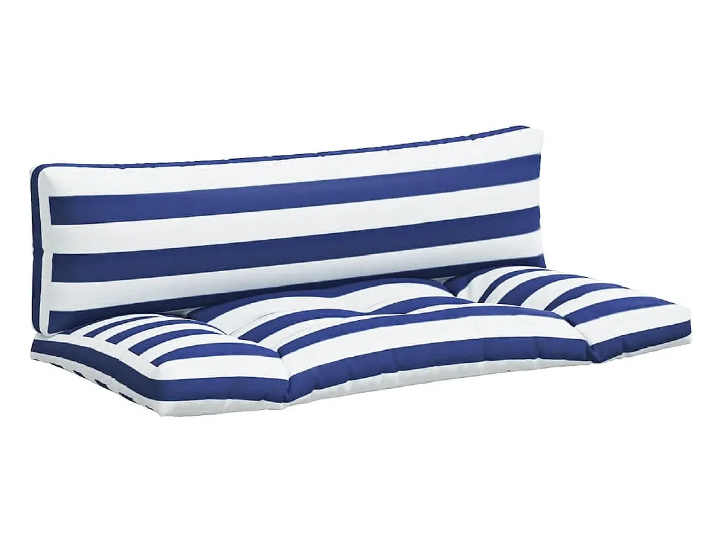 Ropa De Casa-Cojines para palés 2 piezas tela Oxford y blanco a rayas ES469709 Azul