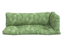 Clicnbuy Ropa De Casa-Cojines para palés 3 piezas tela Oxford estampado de hojas Verde
