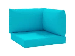 Ropa De Casa-Cojines para palés 3 piezas tela Oxford turquesa ES694292 Azul