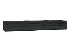 Clicnbuy Cojines para palés 7 piezas tela Negro Best