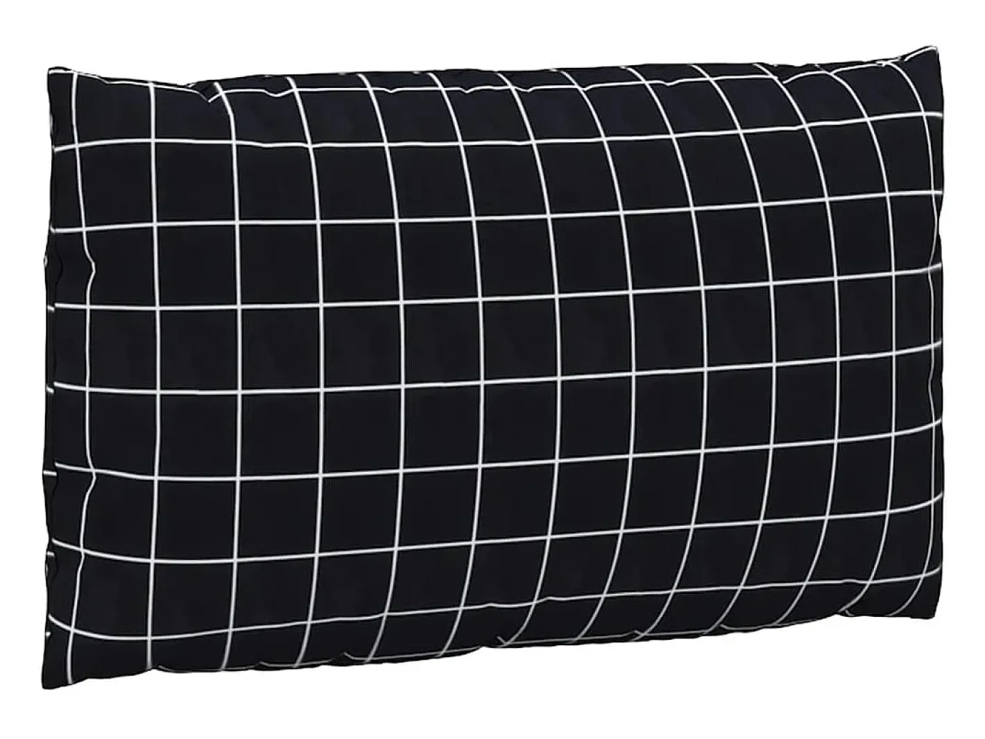 Ropa De Casa-Cojines para palés 3 piezas tela Oxford a cuadros s ES923432 Negro