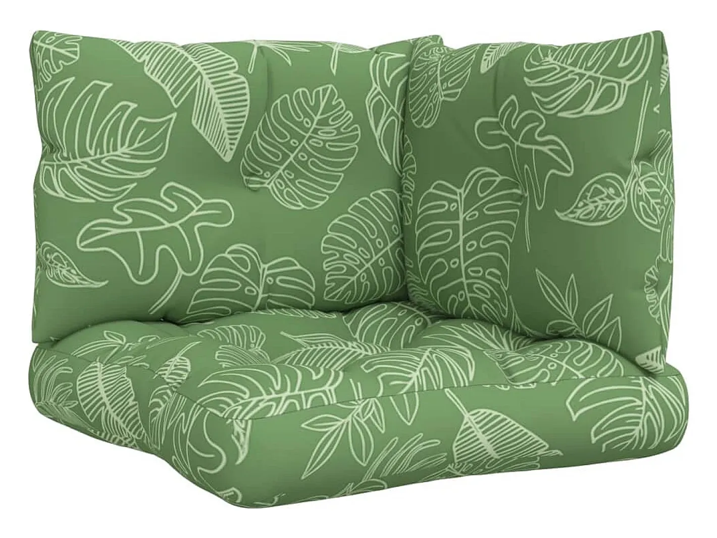 Online Clicnbuy Cojines para palés 3 piezas tela Oxford estampado de hojas Verde