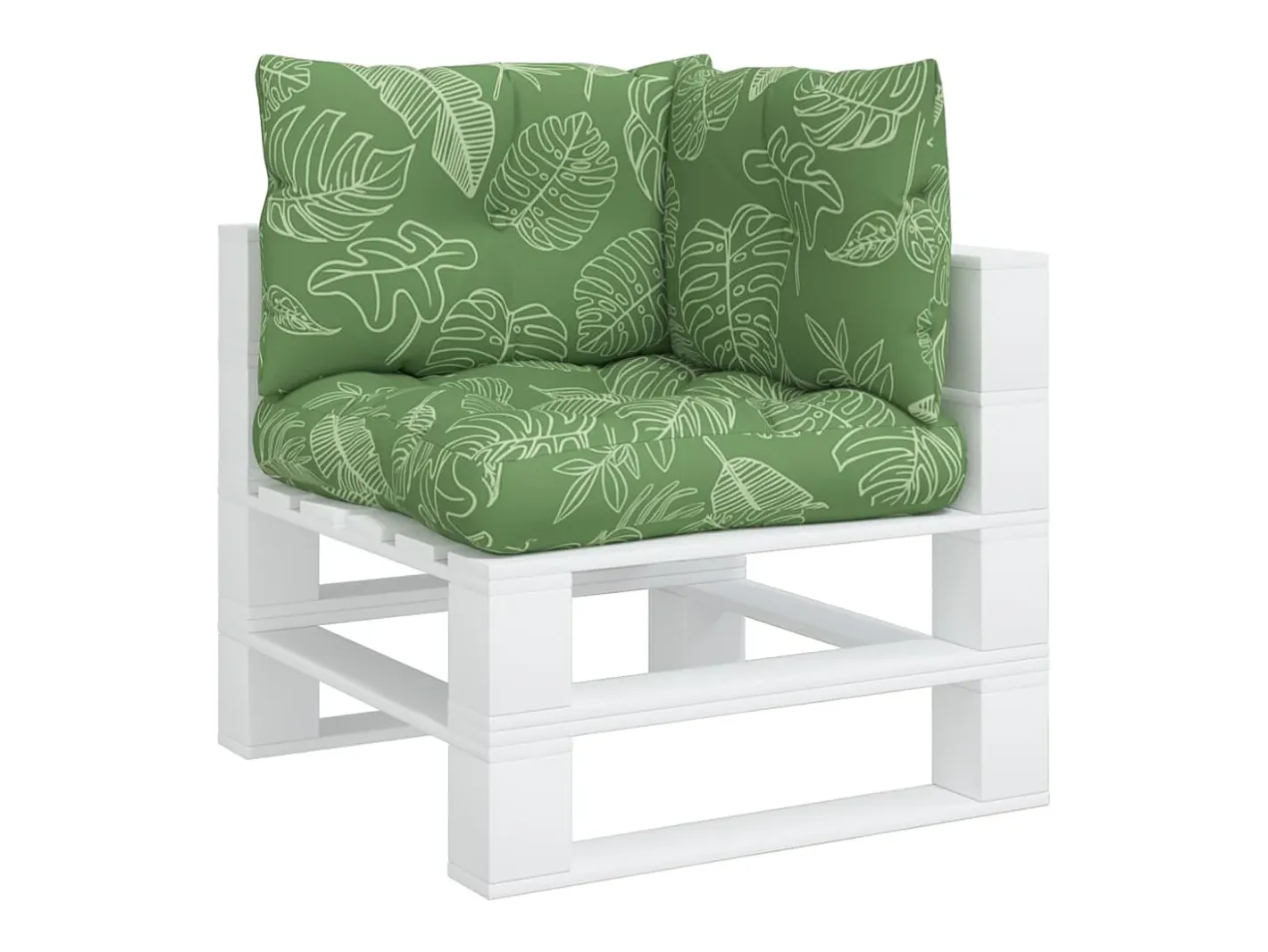 Online Clicnbuy Cojines para palés 3 piezas tela Oxford estampado de hojas Verde