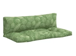 Best Cojines para palés 2 unidades tela Oxford estampado de hojas ES300887 Verde