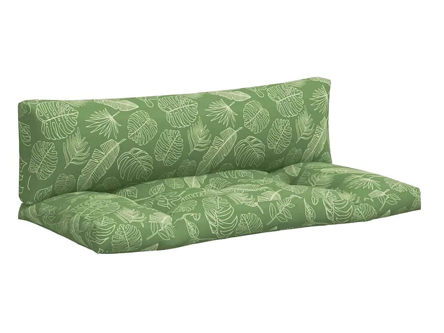 Best Cojines para palés 2 unidades tela Oxford estampado de hojas ES300887 Verde