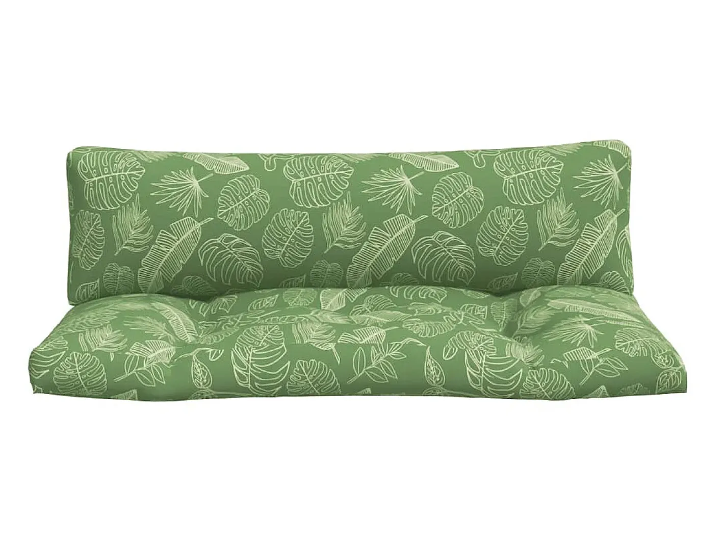 Best Cojines para palés 2 unidades tela Oxford estampado de hojas ES300887 Verde