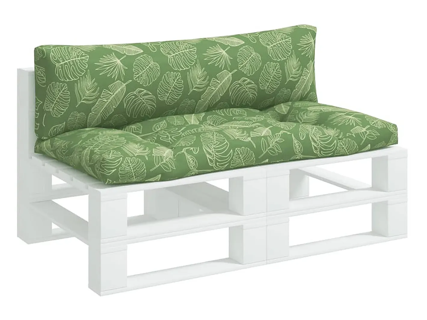 Best Cojines para palés 2 unidades tela Oxford estampado de hojas ES300887 Verde