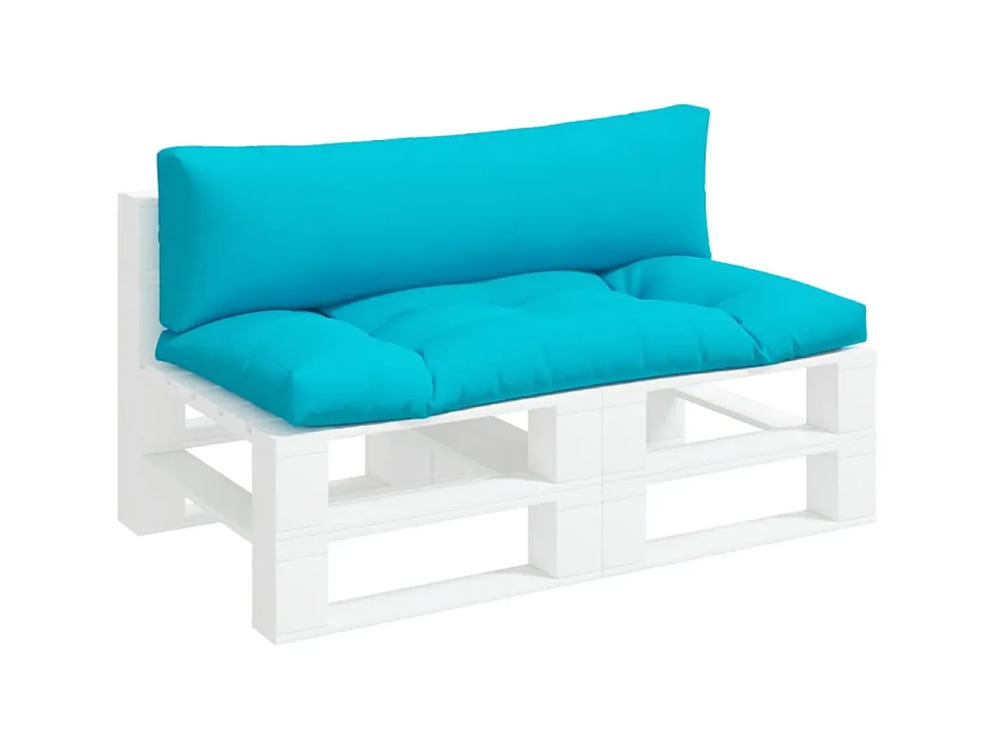 Ropa De Casa-Cojines para palés 2 unidades tela Oxford turquesa ES280081 Azul