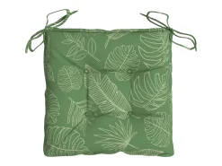 Clicnbuy Cojines para silla 4 unidades tela estampado de hojas 50x50x7 cm Verde Clearance