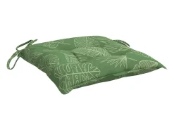 Clicnbuy Cojines para silla 4 unidades tela estampado de hojas 50x50x7 cm Verde Clearance