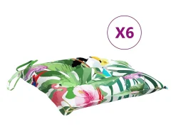 New Clicnbuy Cojines para silla 6 unidades tela Oxford 50x50x7 cm Multicolor