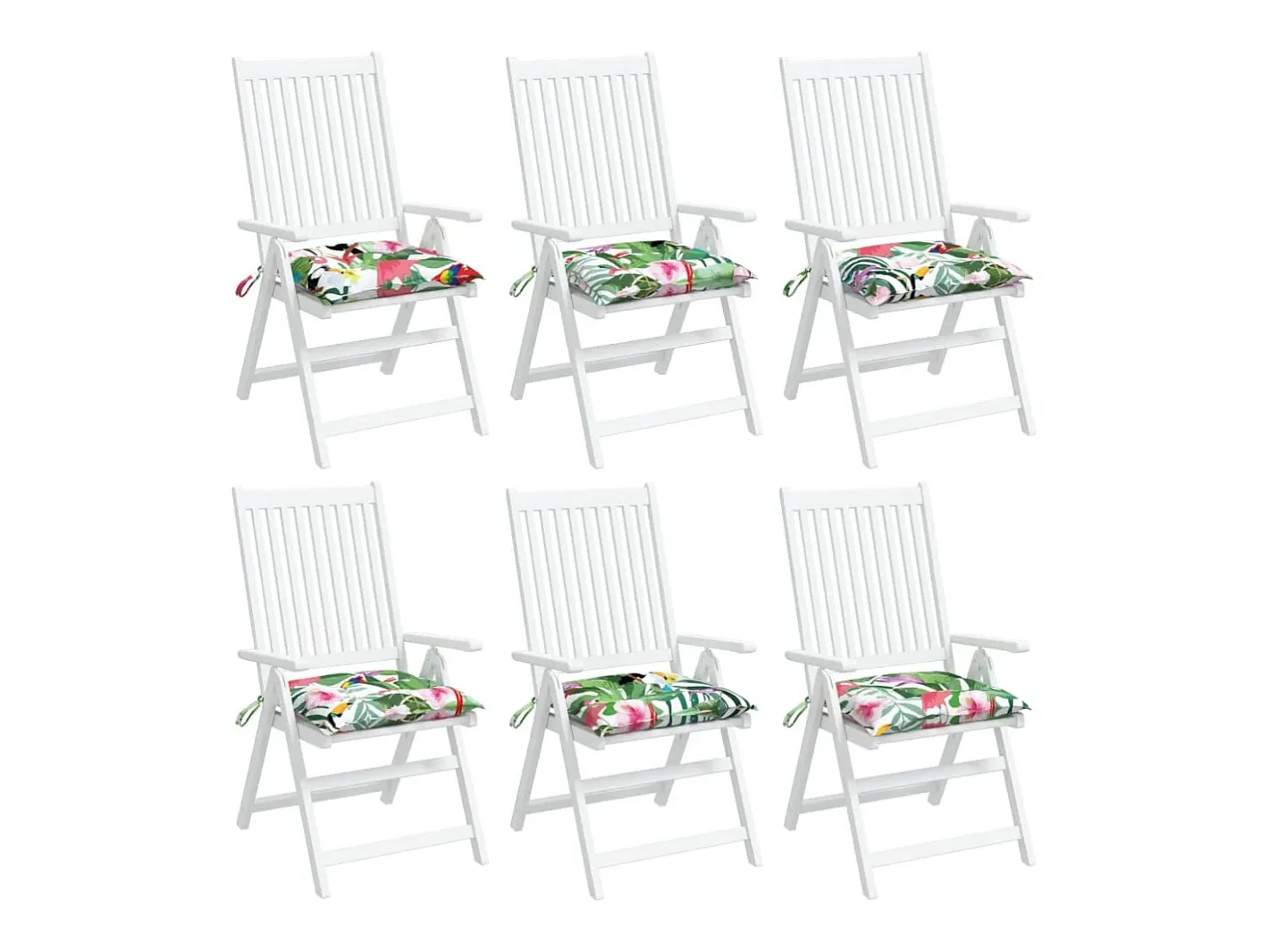 New Clicnbuy Cojines para silla 6 unidades tela Oxford 50x50x7 cm Multicolor
