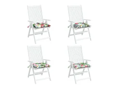 Clicnbuy Cojines para silla 4 unidades tela Oxford 50x50x7 cm Multicolor Hot