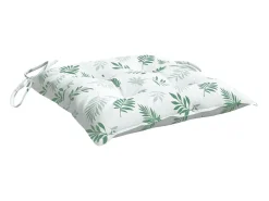 Clicnbuy Cojines para silla 4 unidades tela estampado de hojas 40x40x7 cm Verde Hot
