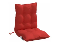 Clicnbuy Cojines para silla con respaldo bajo 2 unidades tela Oxford Rojo