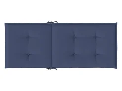Clicnbuy Cojines para silla con respaldo alto 4 unidades tela marino Azul