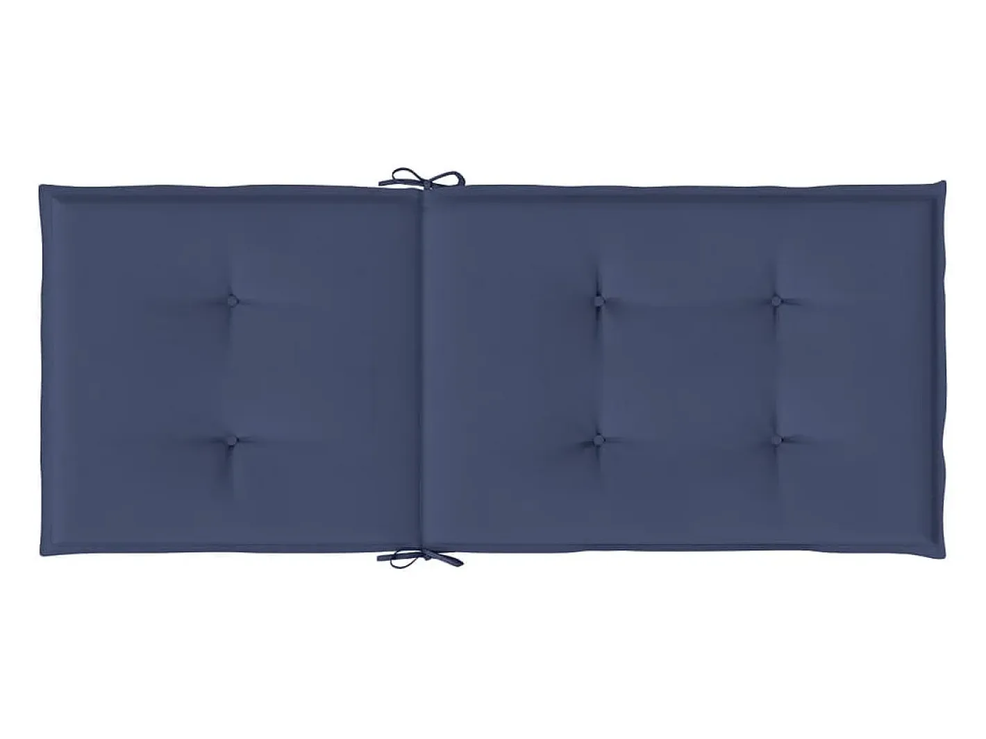 Clicnbuy Cojines para silla con respaldo alto 4 unidades tela marino Azul
