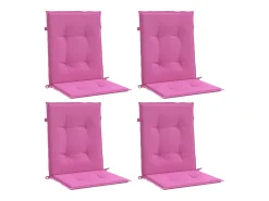 Clicnbuy Cojines para silla con respaldo bajo 4 unidades tela Rosa Hot