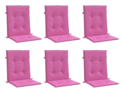 Clicnbuy Cojines para silla con respaldo bajo 6 unidades tela Rosa Best