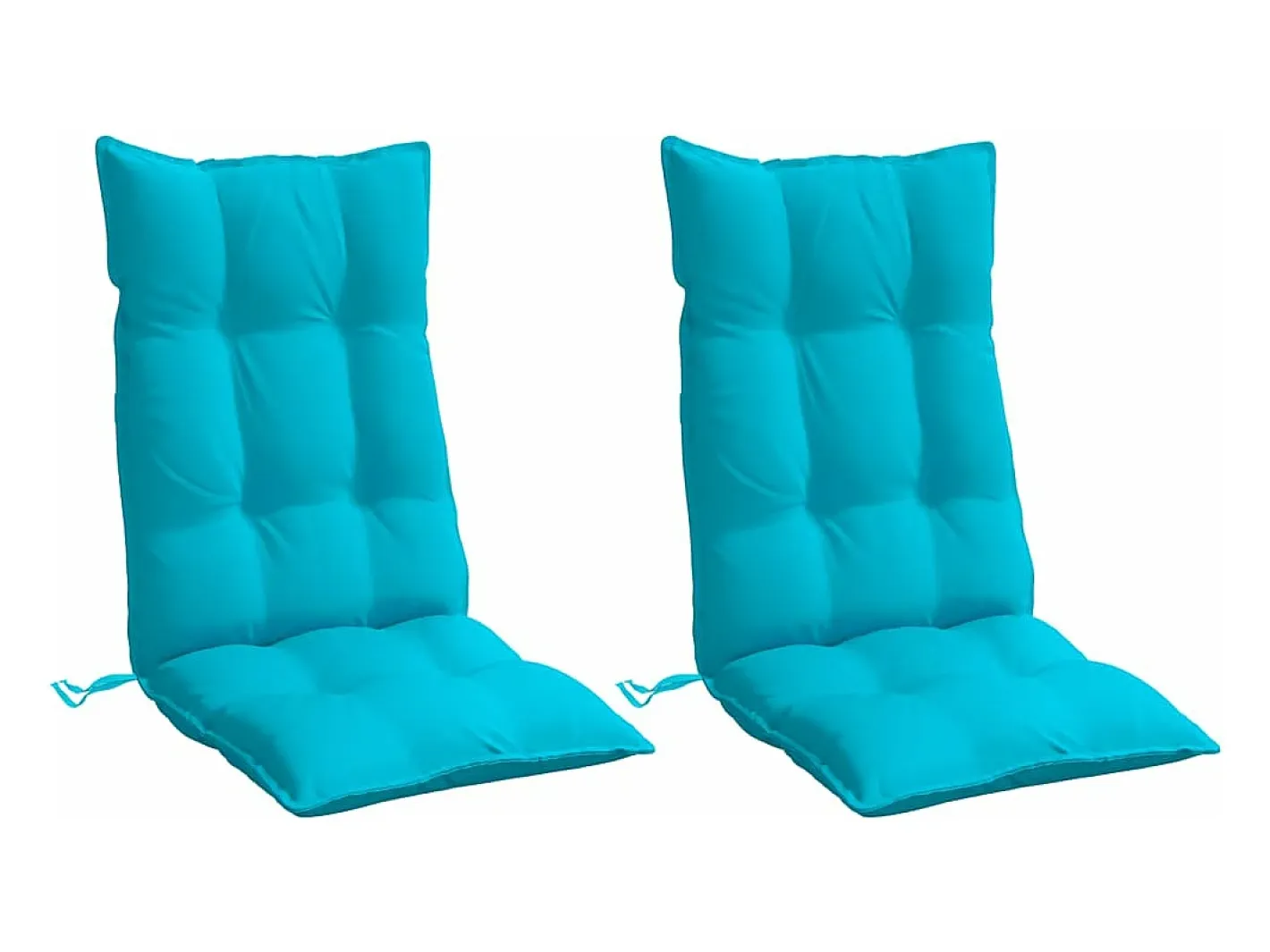 Clicnbuy Cojines para silla con respaldo alto 2 unidades tela Oxford turquesa Azul turquesa
