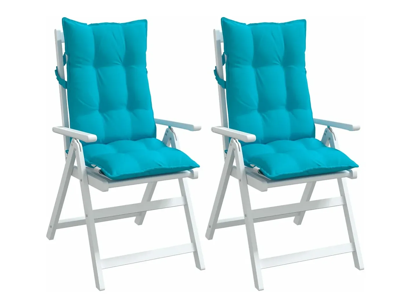 Clicnbuy Cojines para silla con respaldo alto 2 unidades tela Oxford turquesa Azul turquesa