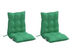 Clicnbuy Cojines para silla con respaldo bajo 2 unidades tela Oxford Verde