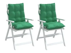 Clicnbuy Cojines para silla con respaldo bajo 2 unidades tela Oxford Verde