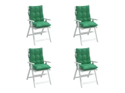 Clicnbuy Cojines para silla con respaldo bajo 4 unidades tela Oxford Verde Online