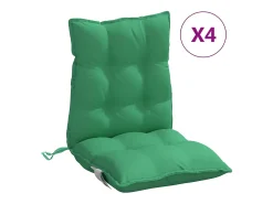 Clicnbuy Cojines para silla con respaldo bajo 4 unidades tela Oxford Verde Online