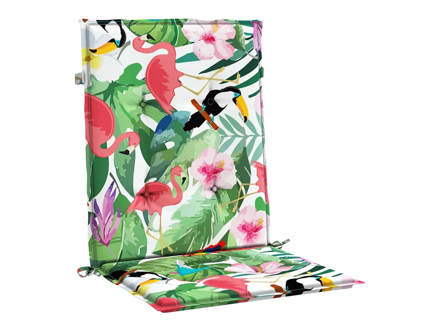Clicnbuy Ropa De Casa-Cojines para silla con respaldo bajo 2 unidades tela Multicolor