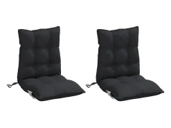 Clicnbuy Cojines para silla con respaldo bajo 2 unidades tela Oxford Negro Best