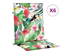 Clicnbuy Cojines para silla con respaldo bajo 6 unidades tela Multicolor Sale