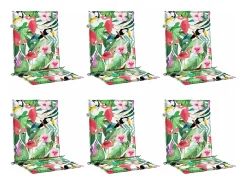 Clicnbuy Cojines para silla con respaldo bajo 6 unidades tela Multicolor Sale