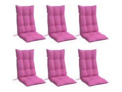 Clicnbuy Cojines para silla con respaldo alto 6 unidades tela Oxford Rosa Online