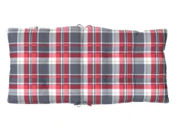 Clicnbuy Cojines para silla respaldo bajo 4 unidades tela Oxford cuadros rojo Multicolor Best
