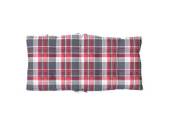 Online Clicnbuy Cojines para silla respaldo bajo 6 unidades tela Oxford cuadros rojo Multicolor