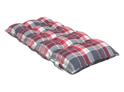 Online Clicnbuy Cojines para silla respaldo bajo 6 unidades tela Oxford cuadros rojo Multicolor