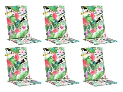Clicnbuy Cojines para sillas con respaldo alto 6 unidades tela Multicolor