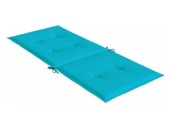 Clicnbuy Cojines para sillas con respaldo alto 2 unidades tela turquesa Azul turquesa Hot