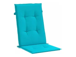 Online Clicnbuy Cojines para sillas con respaldo alto 6 unidades tela turquesa Azul turquesa