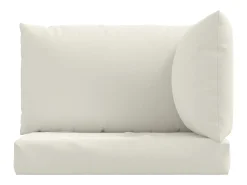 Clicnbuy Cojines para sofá de palets 3 unidades tela melange Crema