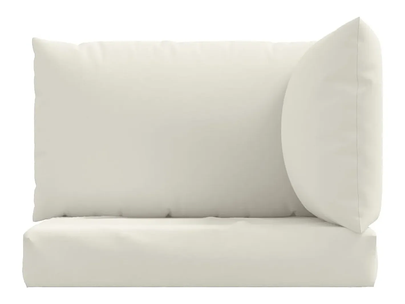 Clicnbuy Cojines para sofá de palets 3 unidades tela melange Crema