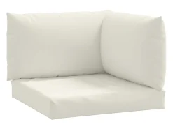 Clicnbuy Cojines para sofá de palets 3 unidades tela melange Crema