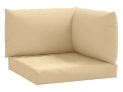 Clearance Clicnbuy Cojines para sofá de palets 3 unidades tela melange Beige