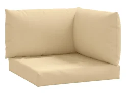 Clearance Clicnbuy Cojines para sofá de palets 3 unidades tela melange Beige