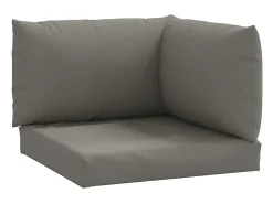 Clicnbuy Cojines para sofá de palets 3 unidades tela oscuro melange Gris Sale