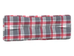 Clicnbuy Cojines para sofá de palets 5 unidades tela a cuadros rojos Multicolor Hot